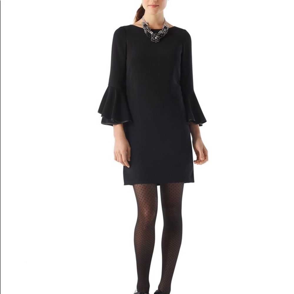 White House Black Market Ruffle Sleeve Crepe Dress New With Tags!